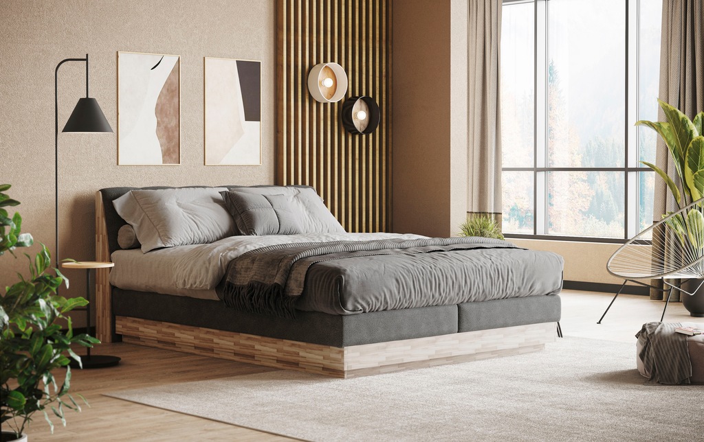 Bild von Home affaire Boxspringbett "Naome", Boxspringbett, Inklusive Topper