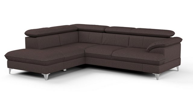 Bild von COTTA Ecksofa David, mit Schlaffunktion, Bettkasten und verstellbare Kopfstützen