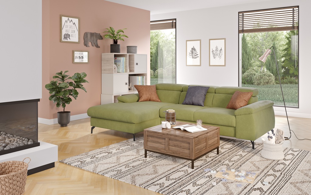 Bild von COTTA Ecksofa "Kitty L-Form", Modern, L-Form, Bodenfreiheit 12,5 cm