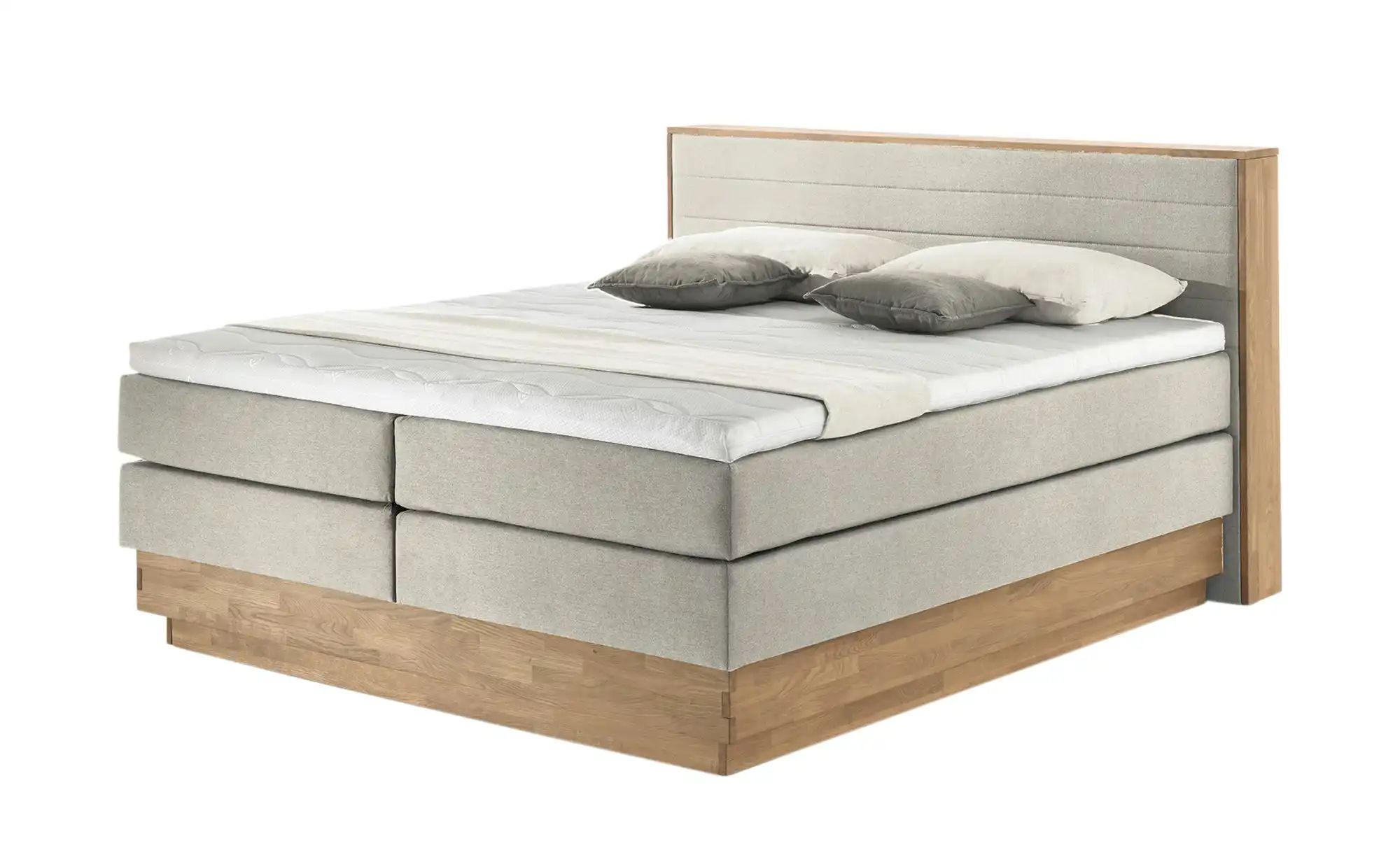 Bild von uno Massivholz-Boxspringbett mit Bettkasten Morgan ¦ beige ¦ Maße (cm): B: 184 H: 113 Betten > Komfortbetten - Höffner