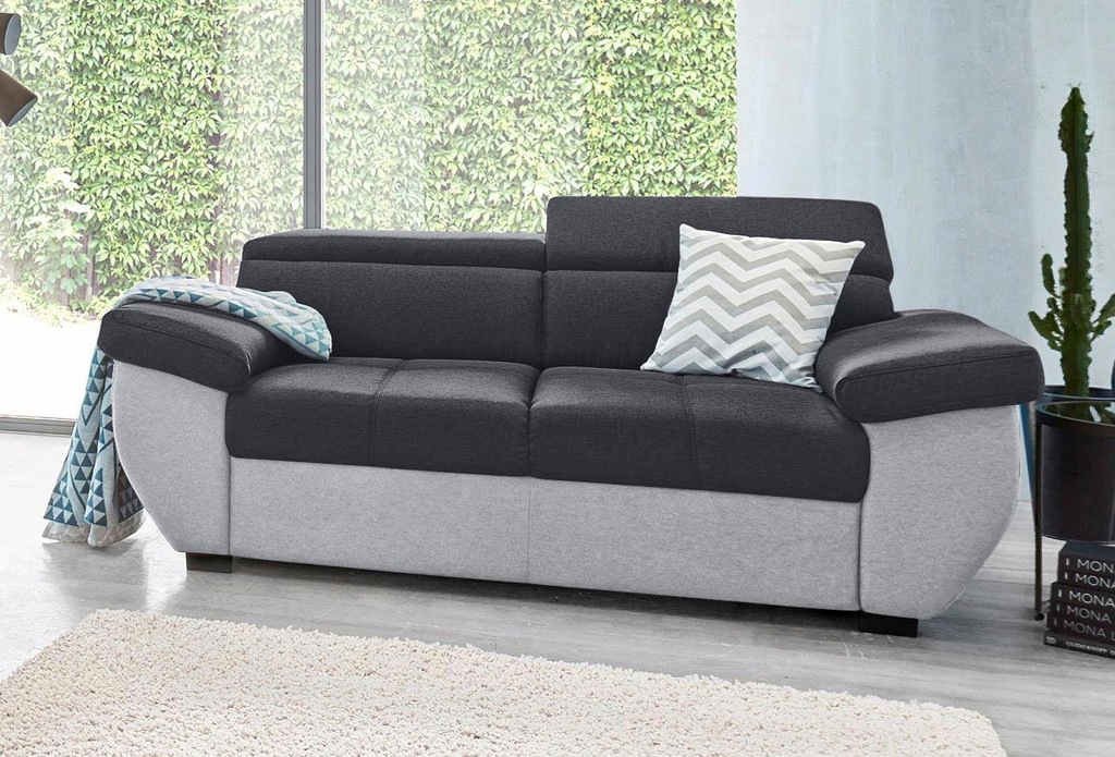 Bild von COTTA Polstergarnitur "Speedway", (Set), Set: bestehend aus 2-Sitzer Sofa und Hocker, frei im Raum stellbar
