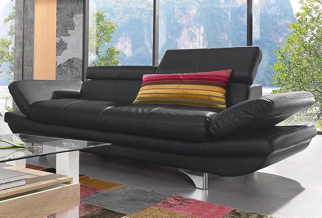 Bild von COTTA Polstergarnitur "Enterprise", (Set), Set: bestehend aus 2-Sitzer und Hocker, Inklusive Rückenverstellung