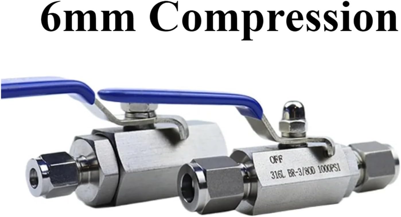 Bild von NHKSFBLQ 6 8 10 12 14 16 18 mm 1/4“ 3/8” 1/2” 3/4“ 1” Tube OD Compression Union x NPT Female 304 Stainless Ball Valve Gas Source(12mm Compression,10mm Compression)