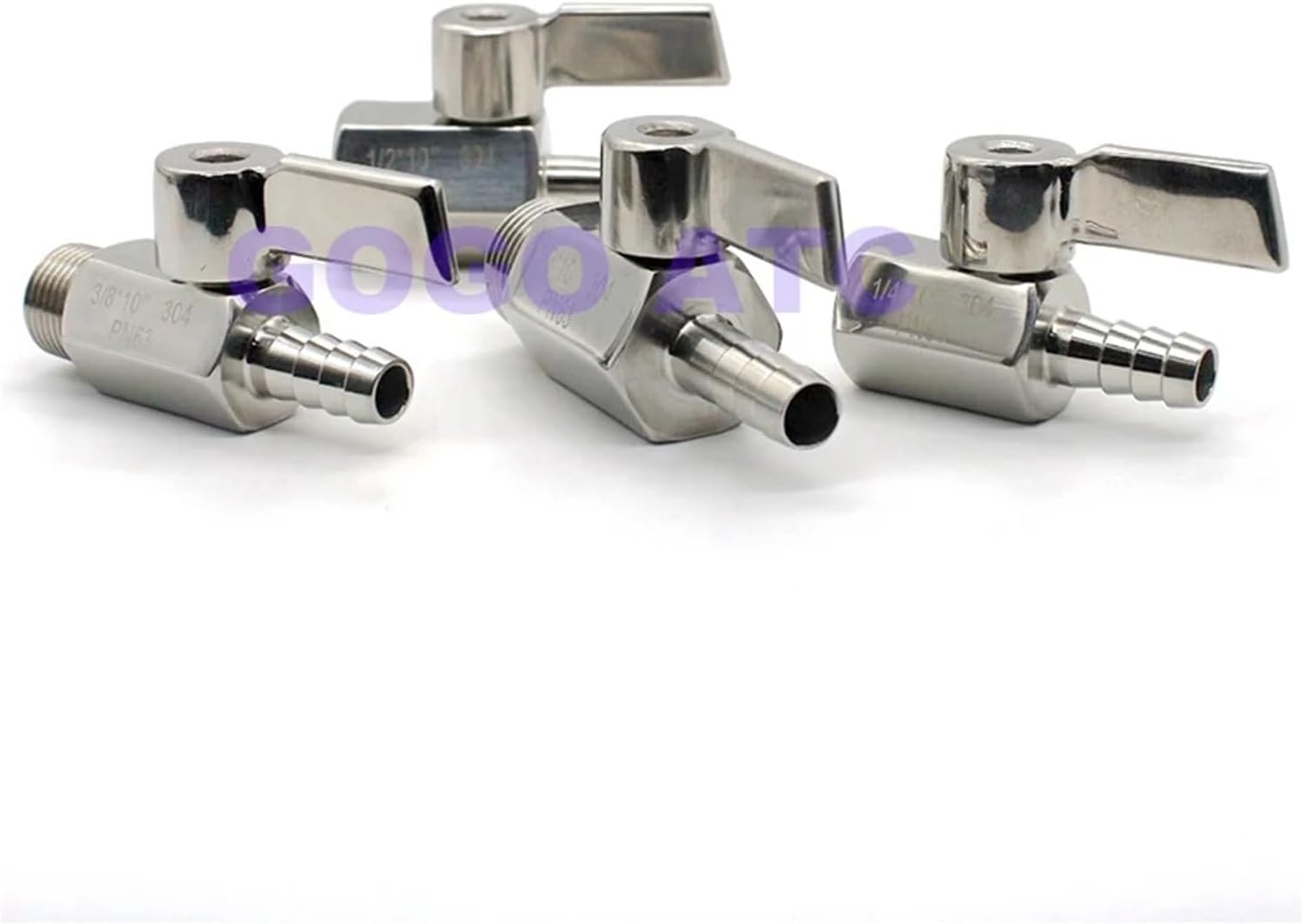 Bild von NHKSFBLQ Ball Valve Stainless Steel Handle 1/4 3/8 1/2 to 7mm 10mm 8mm 12mm Pipe Pagoda Adapter Female Male 304 SS 2 Way Ball Valve(1/4",Male_B Type_8MM)