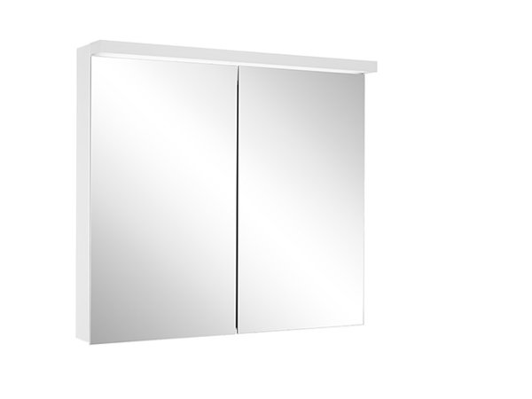Bild von Schneider ADVANCED Line Ultimate LED Lichtspiegelschrank, 2 Türen, 69,5x72,6x17,8cm, 188.070., Ausführung: CH-Norm/Korpus silber eloxiert