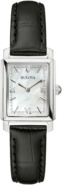 Bild von Bulova Quarzuhr, Armbanduhr, Damenuhr, Lederarmband, analog
