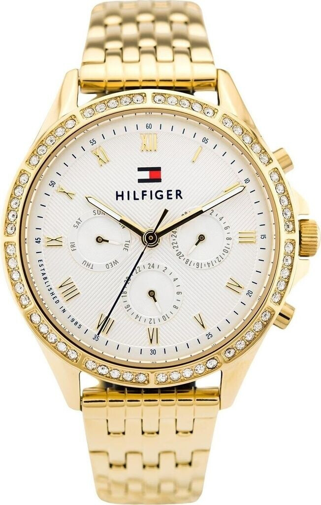 Bild von Tommy Hilfiger Multifunktionsuhr Dressed Up, 1782142, Quarzuhr, Armbanduhr, Damenuhr, Datum, Edelstahlarmband, Glassteine