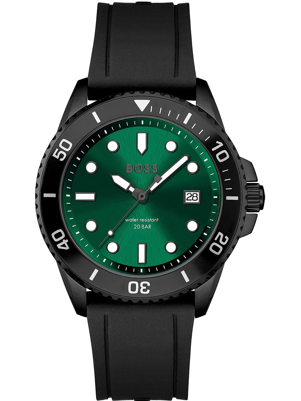 Bild von BOSS, Armbanduhr, 1513915 Ace Herren 43mm 20ATM, Schwarz, (Analoguhr, 43 mm)