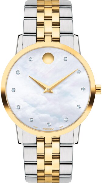 Bild von MOVADO Schweizer Uhr MUSEUM, 0607630, Quarzuhr, Armbanduhr, Damenuhr, Swiss Made, Saphirglas