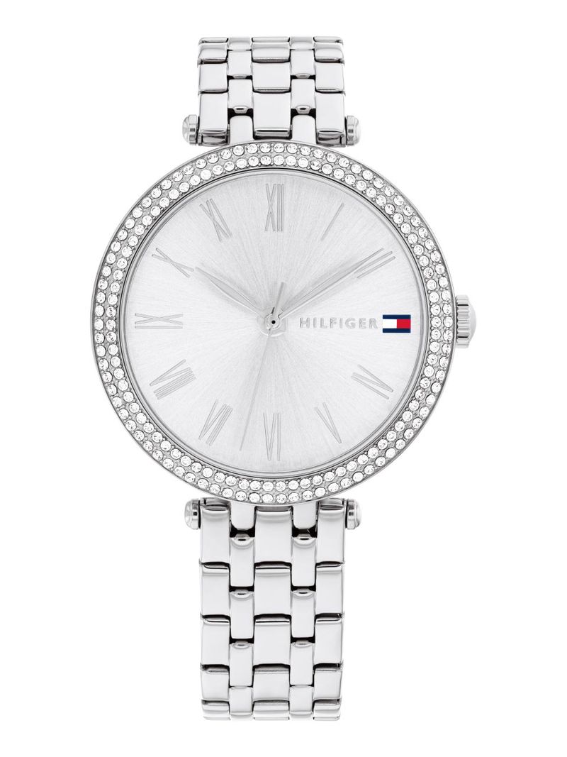 Bild von Tommy Hilfiger Quarzuhr NATALIE 1782719, Armbanduhr, Damenuhr, Glaskristalle, Edelstahlarmband