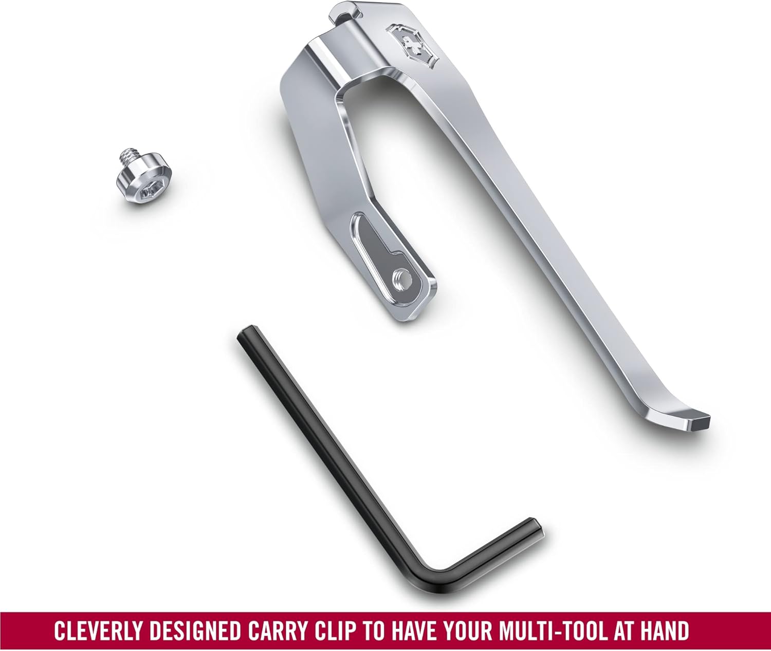 Bild von Victorinox Trage-Clip für Swiss Tool, Accessoire, Multitool Werkzeug, Praktisches Design, Silber, 59 mm