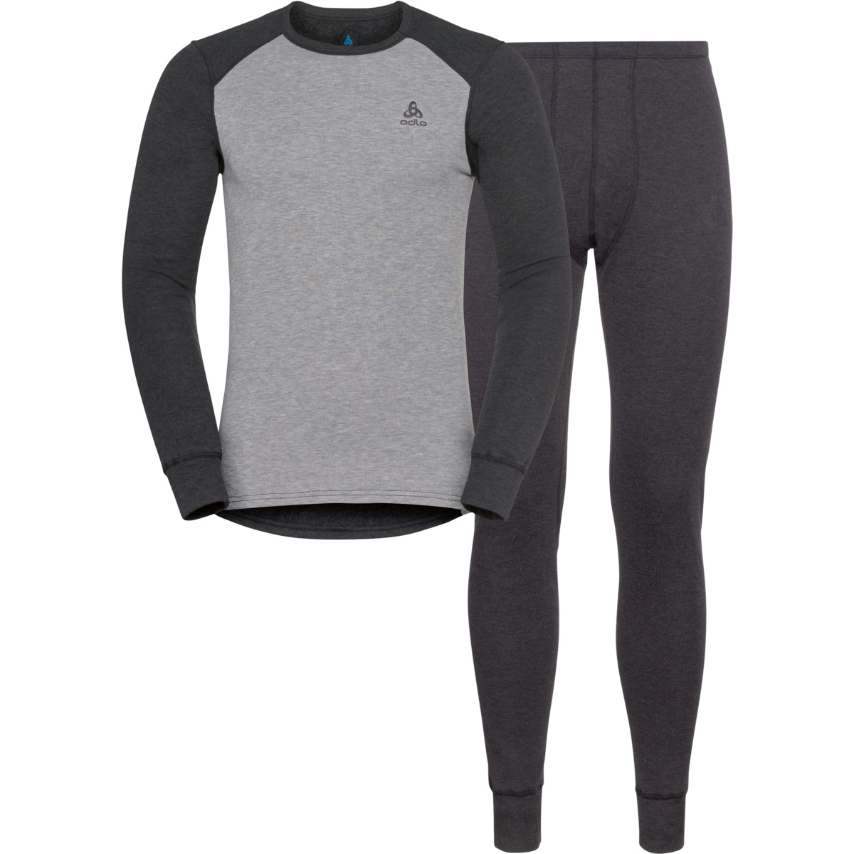 Bild von ODLO SET ACTIVE ECO WARM Longsleeve & Hose 2025 dark grey melange/grey melange - XL