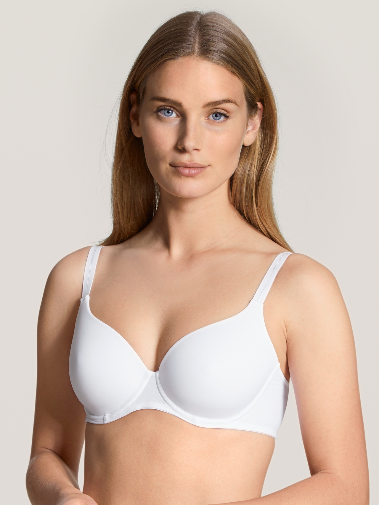 Bild von CALIDA Eco Sense Schalen-BH mit Bügelfür Damen, 85B, Weiß, Geschmeidig zur Haut, gut zur Umwelt