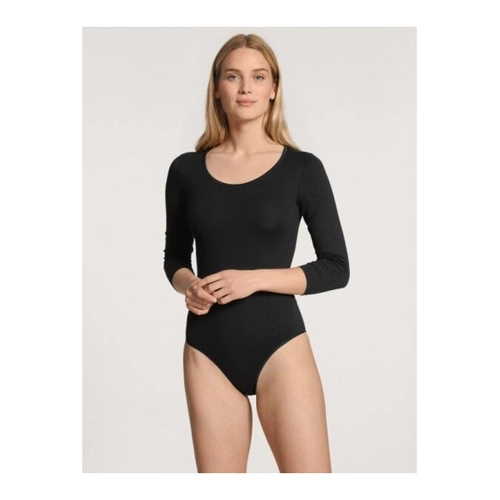 Bild von CALIDA Natural Comfort Body, 3/4-Armfür Damen, S, schwarz, Beste Baumwolle, kompromissloser Komfort für jeden Tag