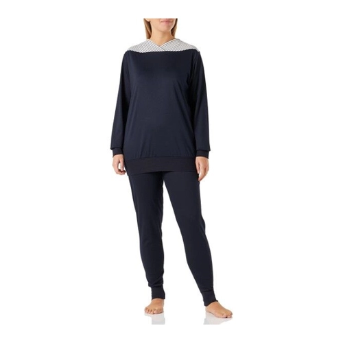 Bild von CALIDA Soulmate Bündchen-Pyjamafür Damen, L, blau, Der ikonische Bündchen-Pyjama