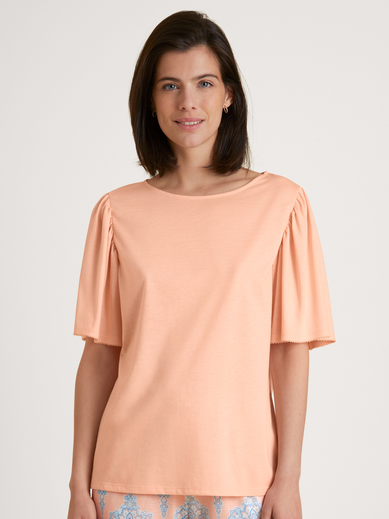 Bild von CALIDA Favourites Balance Kurzarm-Shirtfür Damen, L, Orange, Feminines Sommertop