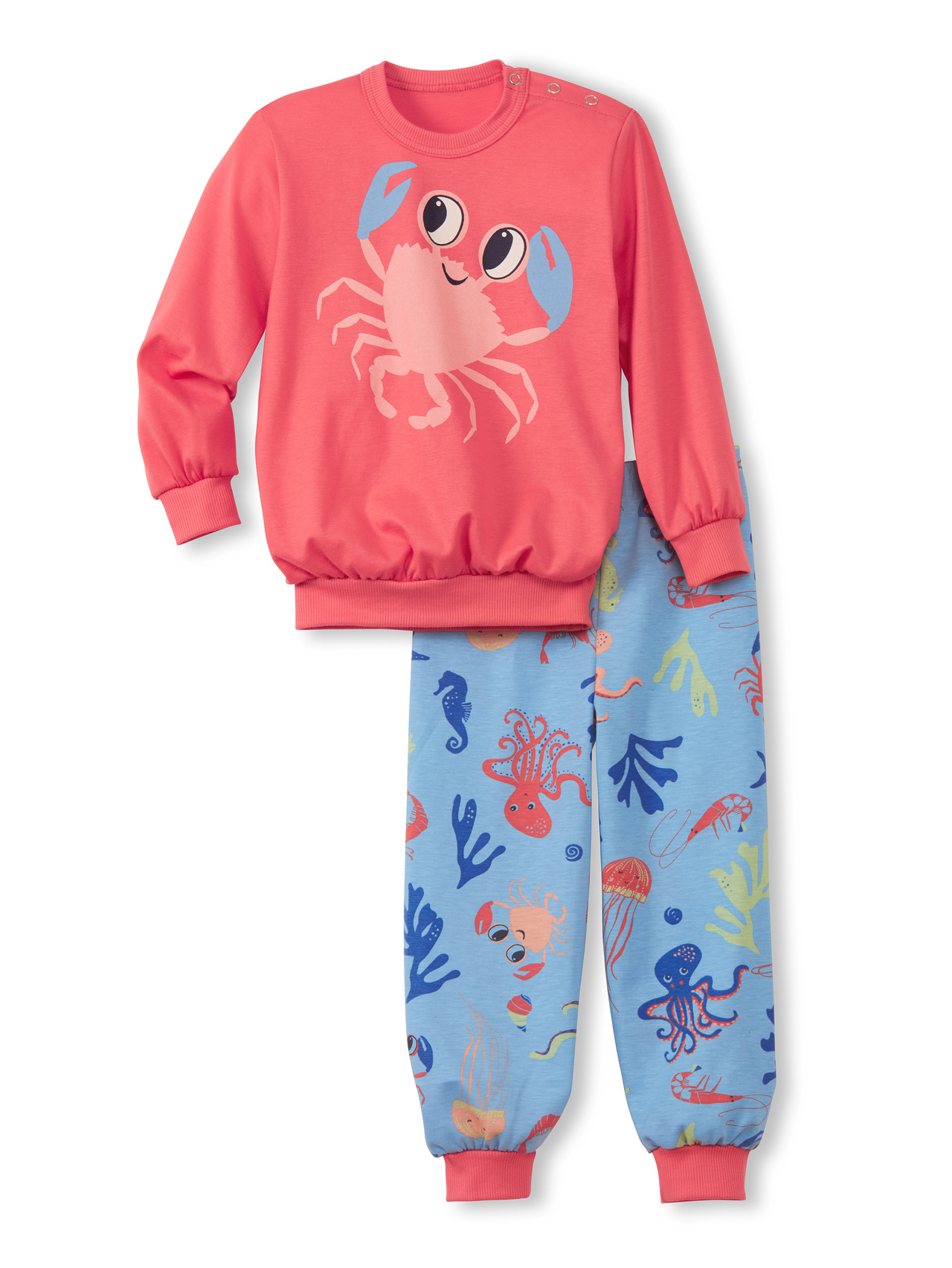 Bild von CALIDA Toddlers Ocean Kinder Bündchen-Pyjamafür Kinder, 92, Blau,Orange, Unterwasserwelt