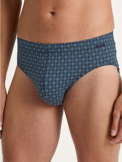 Bild von CALIDA Grafic Cotton Slipfür Herren, XXL, Blau, Natürlich atmungsaktiv und hautsympathisch