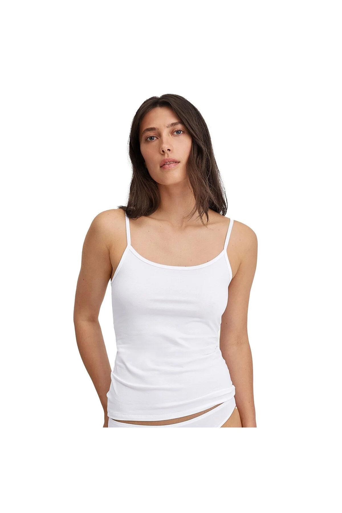 Bild von Calida Spaghettitop Essential Cotton, Unterhemd, Top, Jersey, Einfarbig für Damen - L