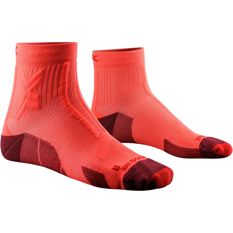 Bild von X-SOCKS Trailrun Discover Ankle Laufsocken R060 - fluo red/namib red 45-47
