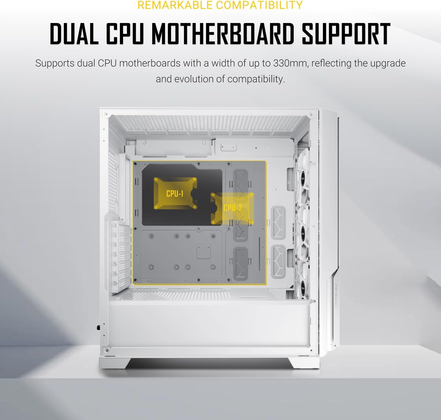 Bild von Antec Performance Series P20C Weiß, Massive Metal Mesh Front Panel, 3 x 120mm PWM White Fans, Type-C 3.2 Gen2 Ready, 2 x 360mm Radiator gleichzeitig, GPU Bracket, Mid-Tower E-ATX PC Computer ase