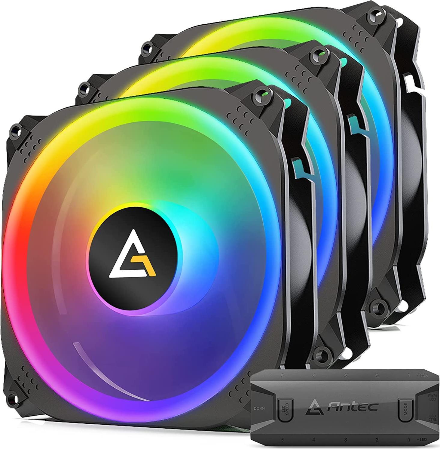 Bild von Antec Prizm X 120 ARGB 3+C Computergehäuse Air cooler 12 cm Schwarz 3 Stück(e) (120 mm, 3 x), PC Lüfter, Schwarz