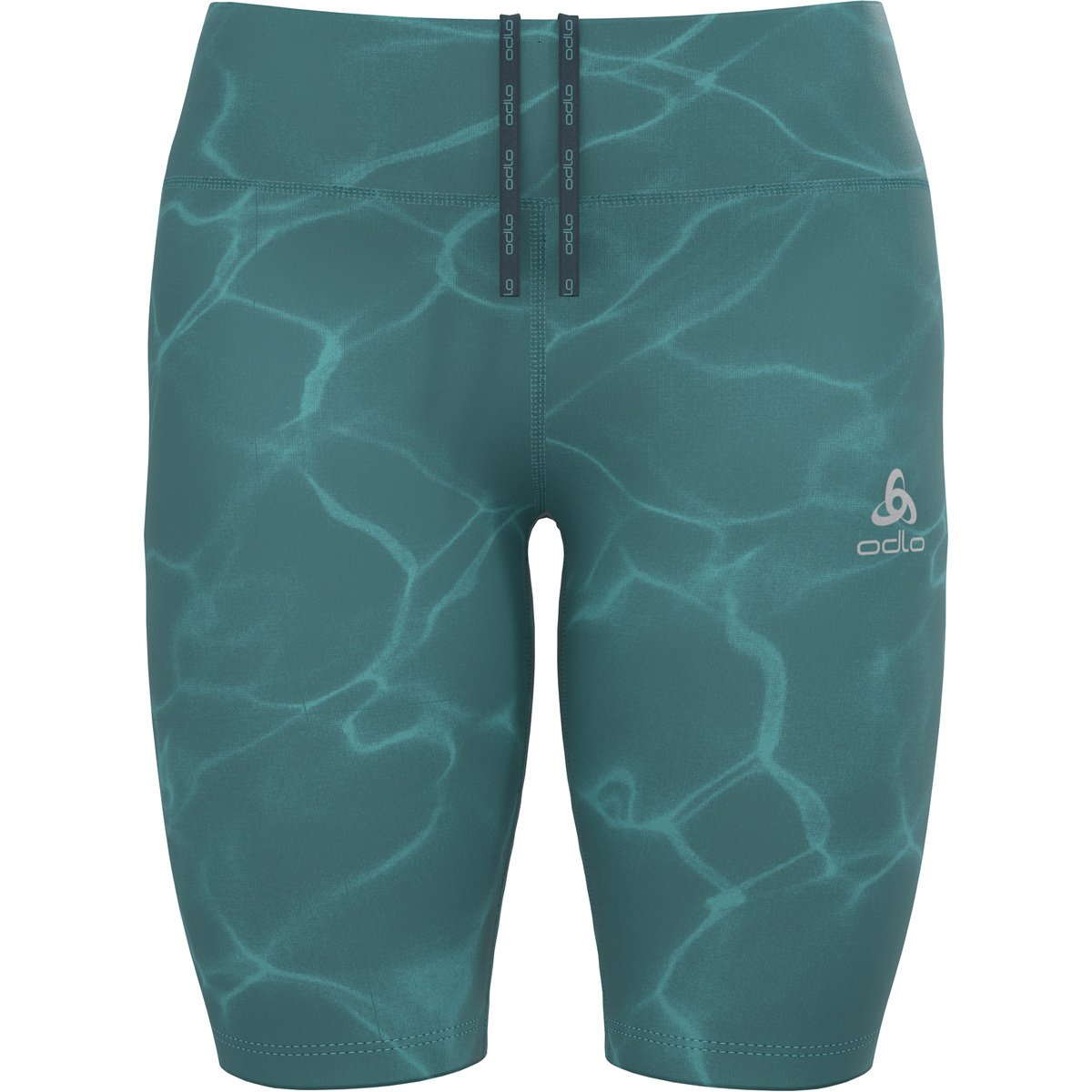 Bild von Odlo Tights Short Zeroweight Print Damen (Türkis S ) Laufbekleidung