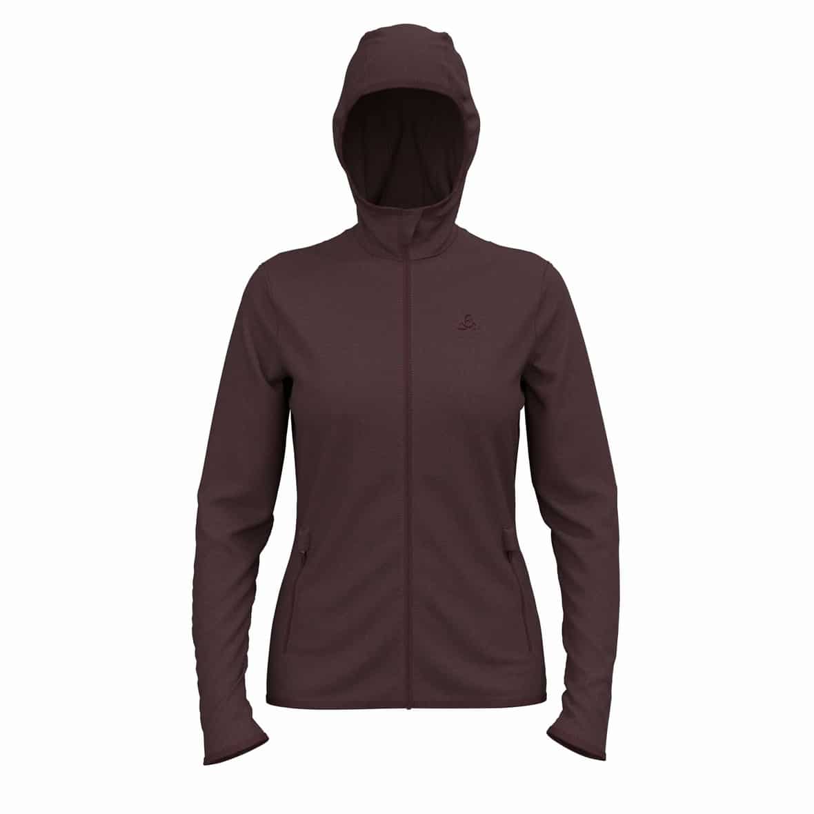 Bild von Odlo Roy Mid Layer Hoody Full Zip ECO Damen Hoodie (Schwarz XL ) Wanderbekleidung