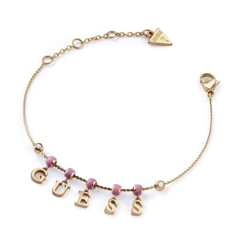 Bild von Guess Edelstahlarmband Goldfarben/Rosa - Eleganz trifft Stil