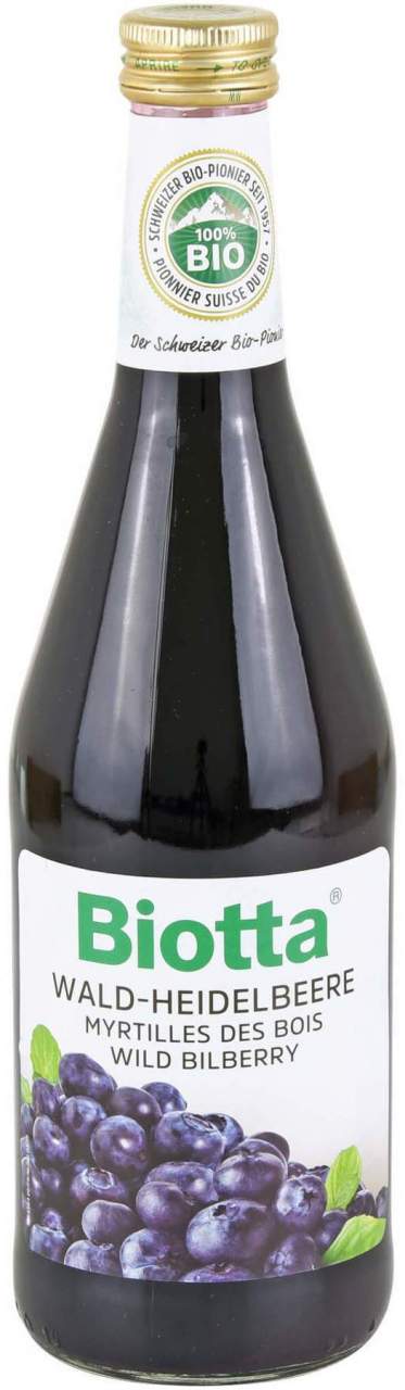 Bild von Biotta Wald Heidelbeere Saft 500 ml - Naturbelassener Biotta Saft