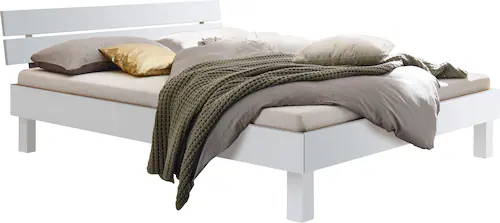 Bild von Hasena Trento Bettgestell Prato25 Farbe 10-Buche Weiss deckend, lackiert Gr???e 200x200