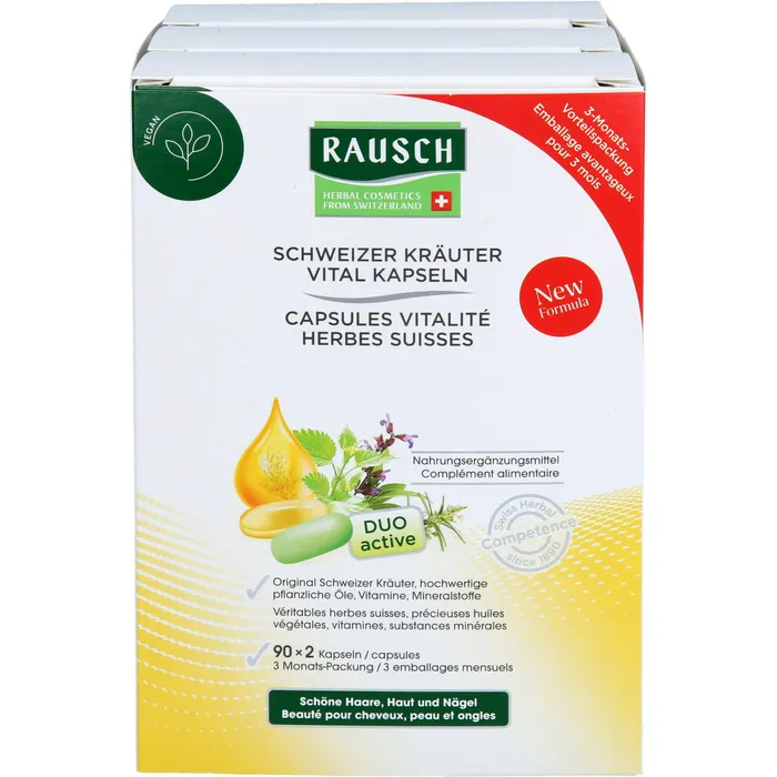 Bild von Rausch Schweizer Kr.Vital Kaps.3 Monats Packung - Unterstützend für Haut Haare und Nägel