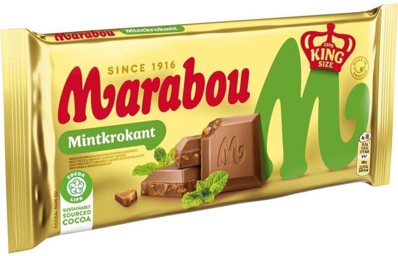 Bild von MARABOU MINT KROKONAT 220G