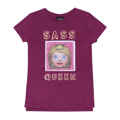 Bild von Sarcia.eu Kurzarmbluse Violettes T-Shirt aus gemischtem Stoff 12-13 Jahre