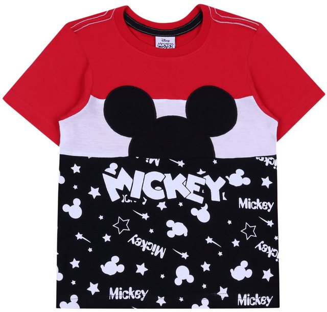 Bild von Sarcia.eu Kurzarmbluse Rot-schwarzes Jungen T-Shirt Mickey Mouse Disney 9 Jahre
