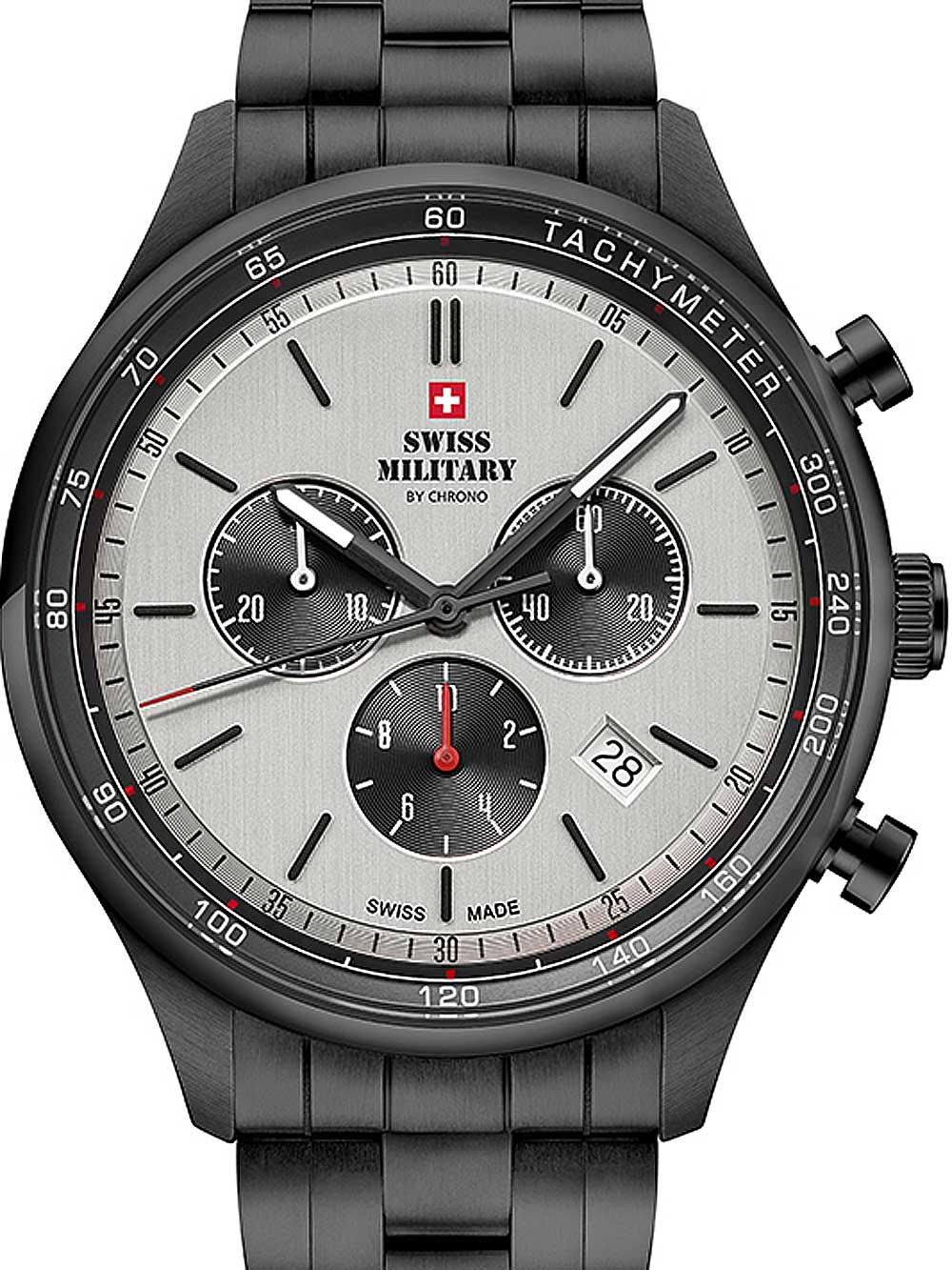 Bild von Swiss Military by Chrono Quarzuhr Swiss Military SM34081.05 Chronograph Herrenuhr 42mm 10ATM