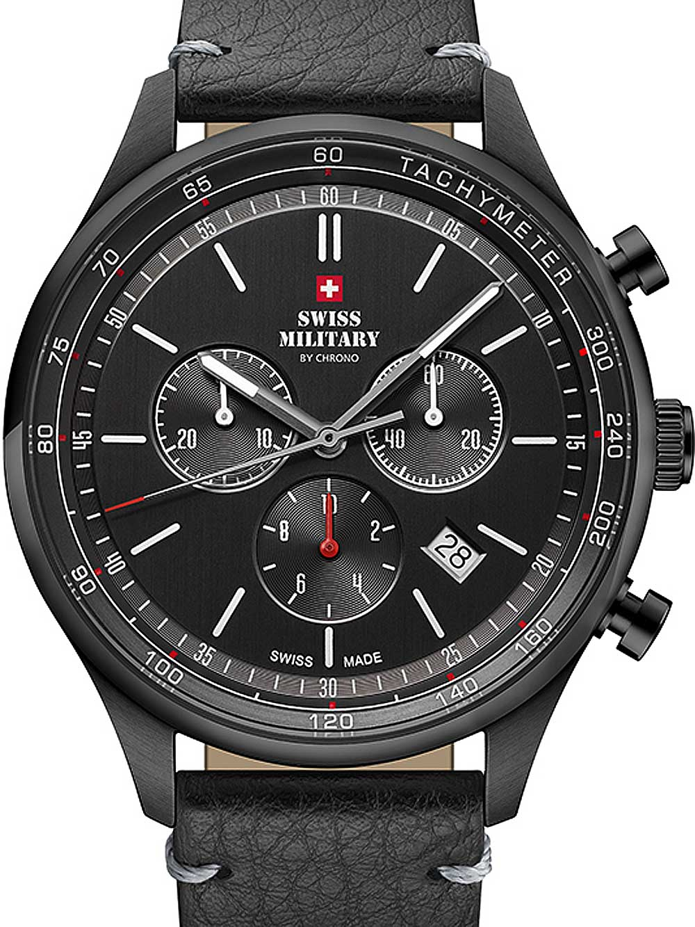 Bild von Swiss Military by Chrono Quarzuhr Swiss Military SM34081.10 Chronograph Herrenuhr 42mm 10ATM