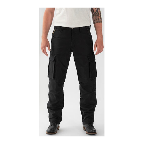 Bild von Rokker Black Jack Cargo Motorrad Textilhose - Schwarz, Größe 28 für Männer