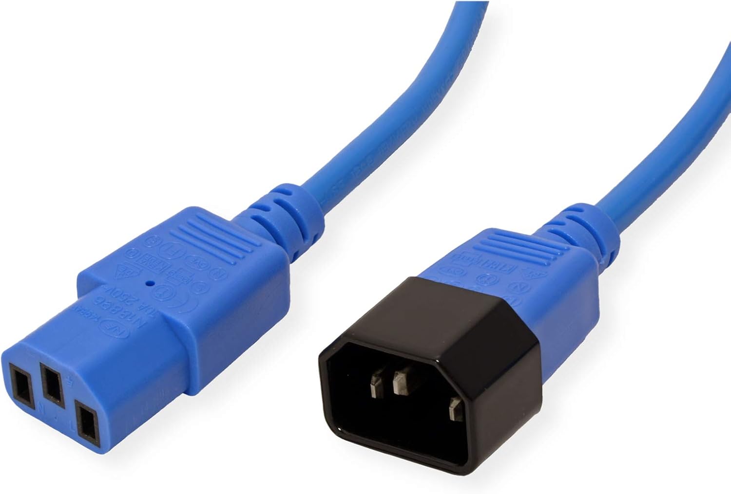 Bild von ROLINE Apparate-Verbindungskabel, IEC 320 C14 - C13 Stromkabel, IEC320 C14, Kaltgeräte, 10A Männlich (Stecker), IEC320 C13, Kaltgeräte, 10A Weiblich (Buchse) (80.0 cm)