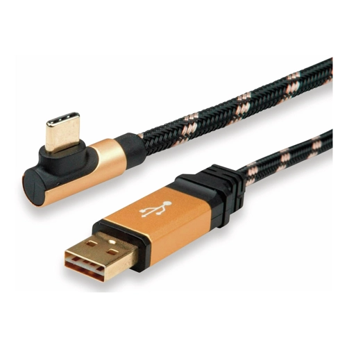 Bild von ROLINE USB2.0-Kabel GOLD, USB-A auf USB-C, 0,8m