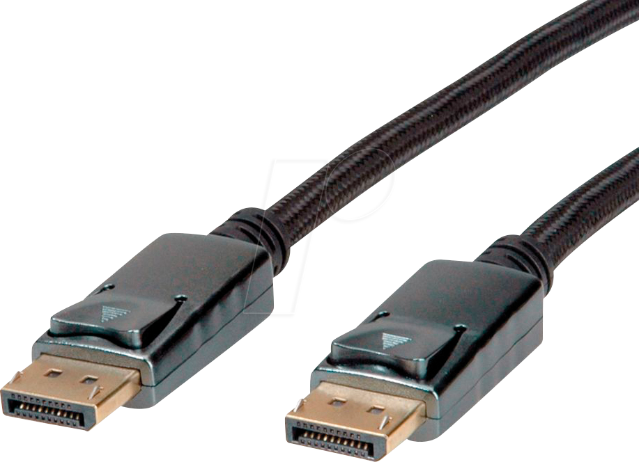 Bild von ROLINE ROLINE DisplayPort Kabel v1.4 DP ST - ST schwarz/silber 1m Video-Kabel