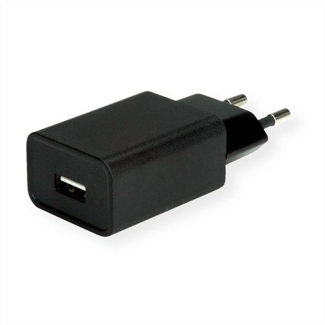 Bild von Value USB QC3.0 Charger mit Euro-Stecker, 1 Port, 18W (18 W), USB Ladegerät, Schwarz