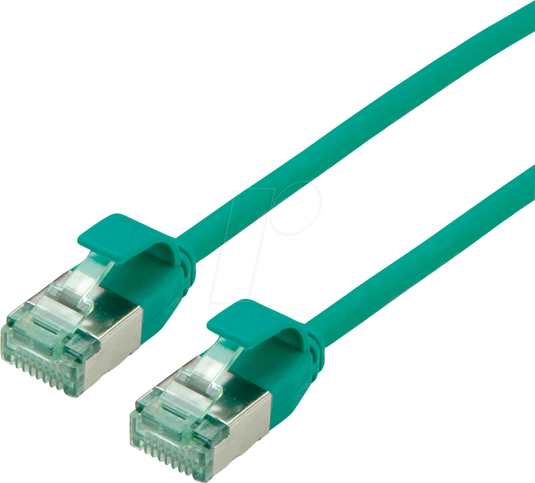 Bild von ROLINE RECYCLED MATERIAL U/FTP DataCenter Patchkabel Kat.6A (Class EA) LAN-Kabel, RJ-45 Männlich (Stecker), RJ-45 Männlich (Stecker) (200.0 cm), slim