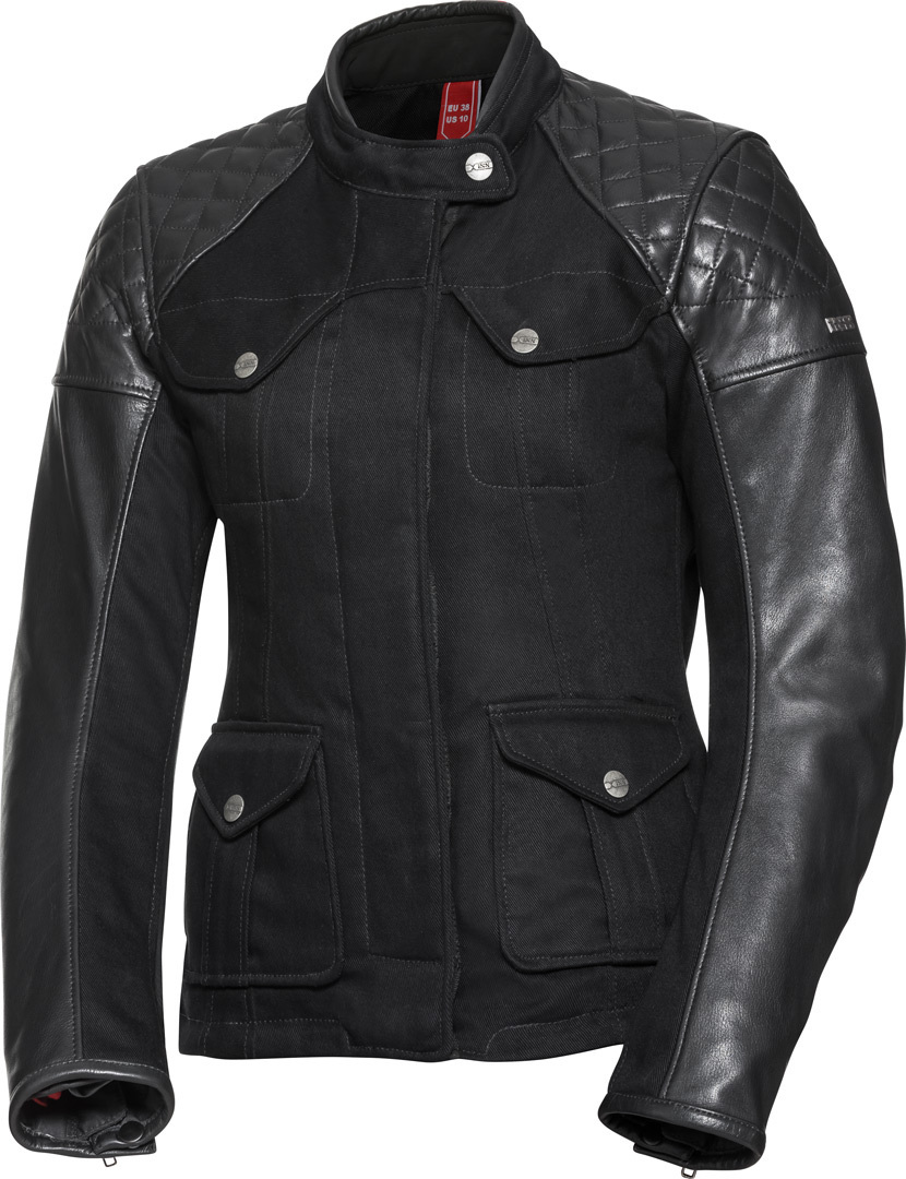 Bild von IXS Classic LT Jenny Damen Motorrad Lederjacke, schwarz, Größe 36