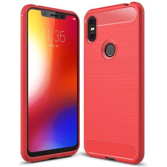 Bild von MU Style Carbon Fiber TPU Softcase Series (Motorola One), Smartphone Hülle, Rot