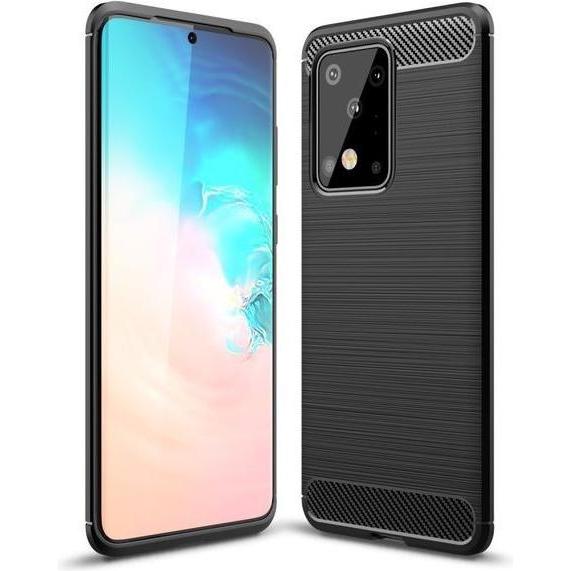 Bild von MU Style Carbon Fiber TPU Softcase Series (Samsung Galaxy S20 Ultra), Smartphone Hülle, Schwarz