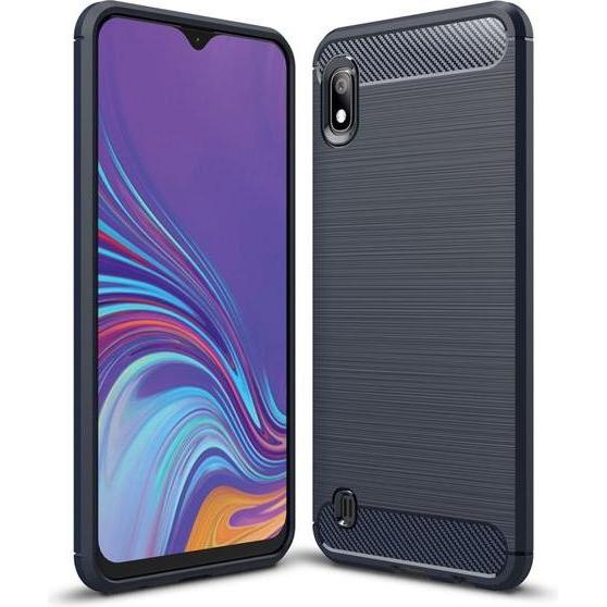 Bild von MU Style Carbon Fiber TPU Softcase Series (Samsung Galaxy A10), Smartphone Hülle, Blau