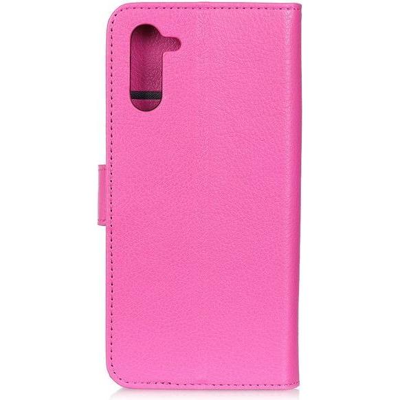 Bild von MU Classic Litchi Leder Bookcover Series (Realme 6 Pro), Smartphone Hülle, Rosa