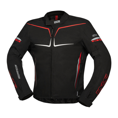 Bild von IXS TS-Pro ST+ wasserdichte Motorrad Textiljacke in schwarz-rot, Größe 2XL für Männer