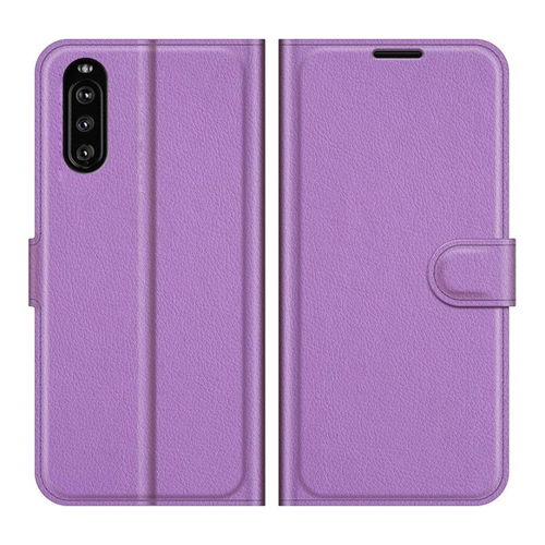 Bild von Cover-Discount Xperia 10 III - Leder Etui Hülle violett